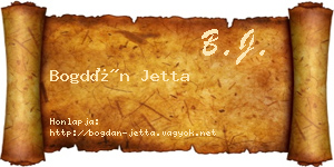 Bogdán Jetta névjegykártya